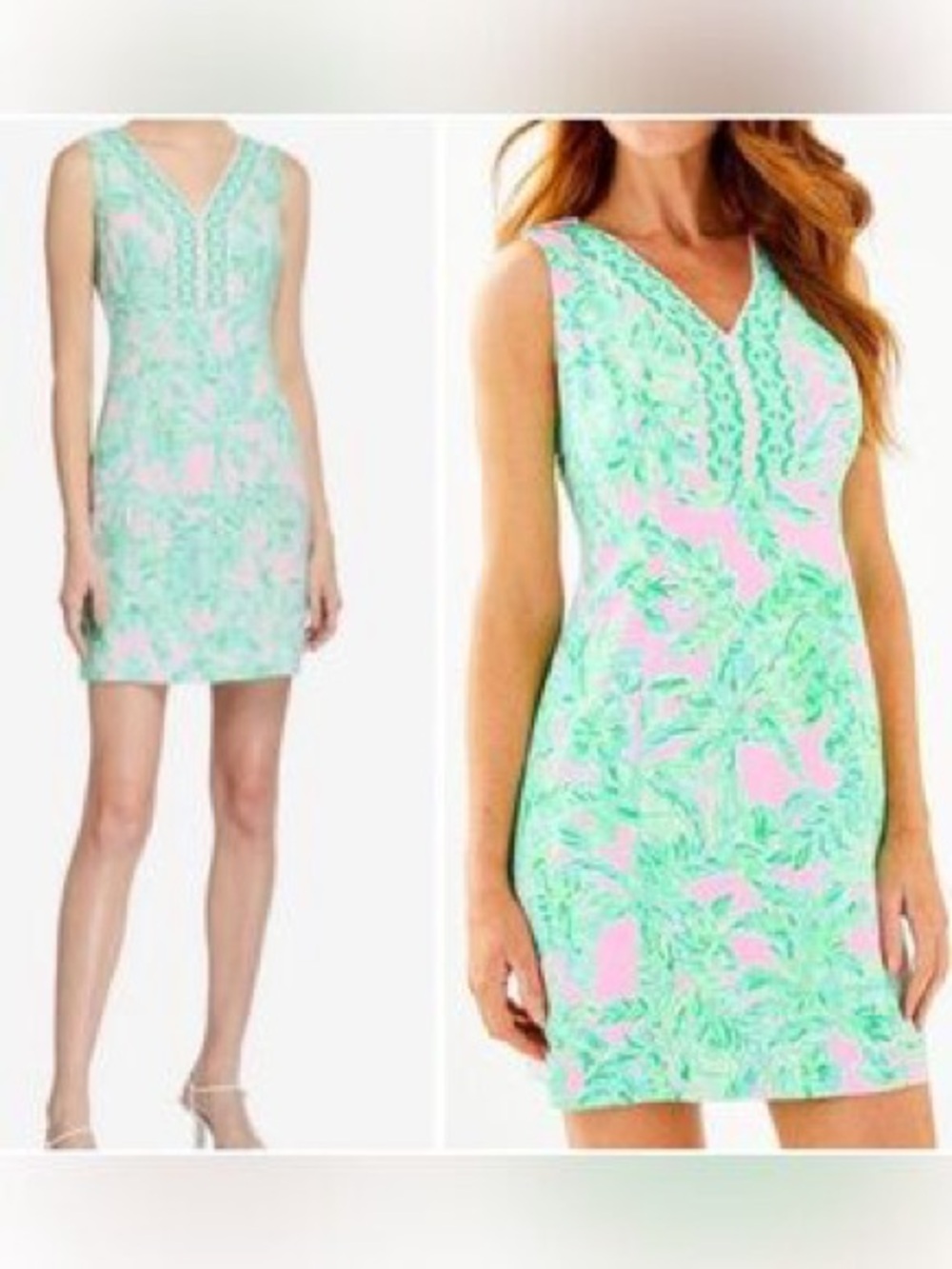 Lilly Pulitzer | Vivian Shift Dress "Mandevilla Baby Pink Sand Paradise", Sz 8